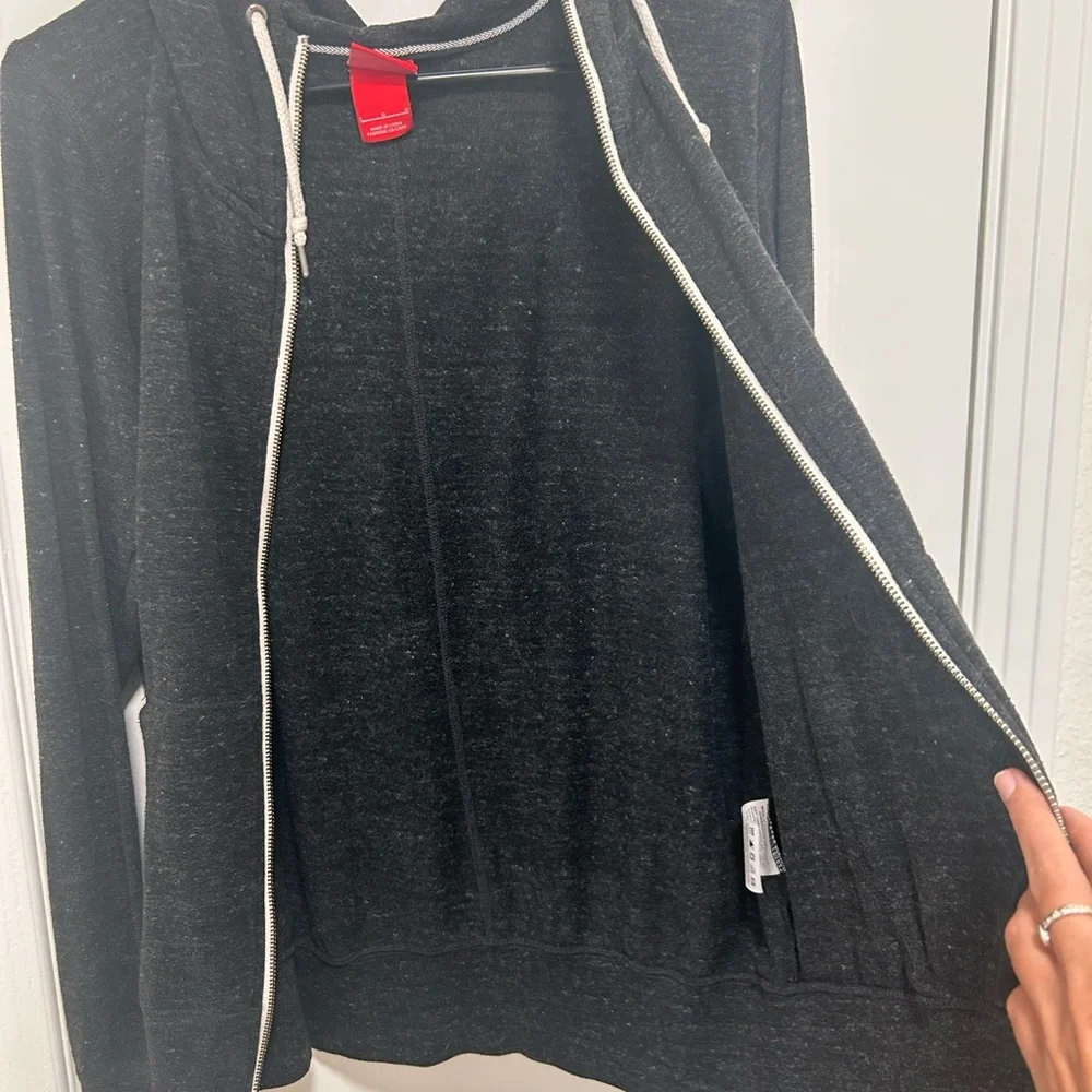 NIKE Black Zip-Up Retro Cloth Hooded Jacket Size L - Picture 5 of 6